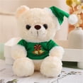thumbnail image 2 of wsevypo Christmas Plush Bear Toy, Enchanting Cartoon Doll with Holiday Hat Presents, 2 of 6