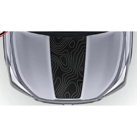 Topographic Blackout Hood Vinyl Decal Sticker Compatible with and Fits Subaru Ascent 2019-2023