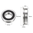 thumbnail image 3 of Unique Bargains F6002-2RS 15x32x9mm Double Scellé Roulements à Billes à Bride en Acier Chromé 4 Pack, 3 of 5