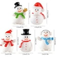 thumbnail image 3 of Lwlmwt Christmas Mini Resin Snowman,Christmas Snowman Decorative Accessories Micro-landscape,Christmas Decoration,for Festival DIY Village Garden Decoration, 3 of 5