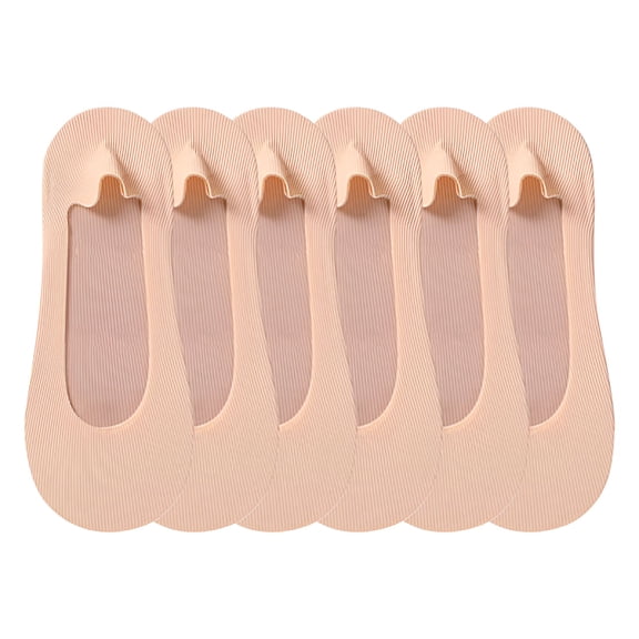 TELOLY 3Pc Flat Socks,Sheer Socks,No Show Socks Womens,Thin Sports and Silicone Anti Non Falling Heel Shallow,Womens Ankle Socks,Low Cut Socks Women Beige One Size