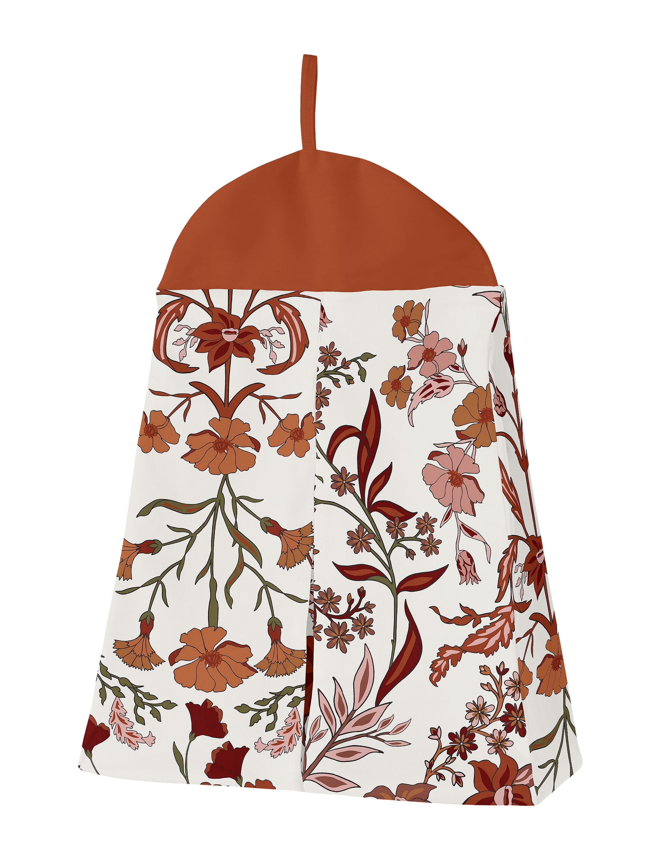 Sweet Jojo Designs Boho Floral Wildflower Rust Orange Ivory Off White 4 Piece Crib Bedding Set