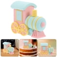 thumbnail image 4 of Train Cake Toppers Toy Train Cake Decorations Mini Macaron Train Model Traffic Track Railway Decorations For Boy Kid Birthday Party Supplies, 4 of 8