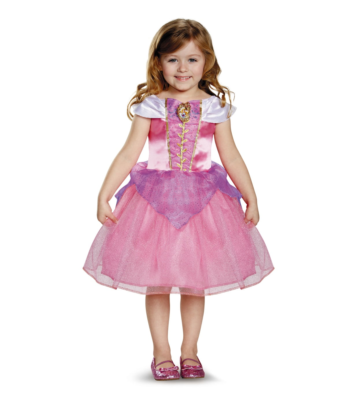 Disney Sleeping Beauty Princess Aurora Little Girls Costume Dress - Walmart.com