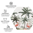 thumbnail image 3 of Lsque Flamingo Palm Trees Pattern 4" Drink Coasters Set of 4, PVC Leather Absorbent Coasters, Table Coaster Set Decorative Coffee Cup Coasters Housewarming Gift -Hexagon, 3 of 6