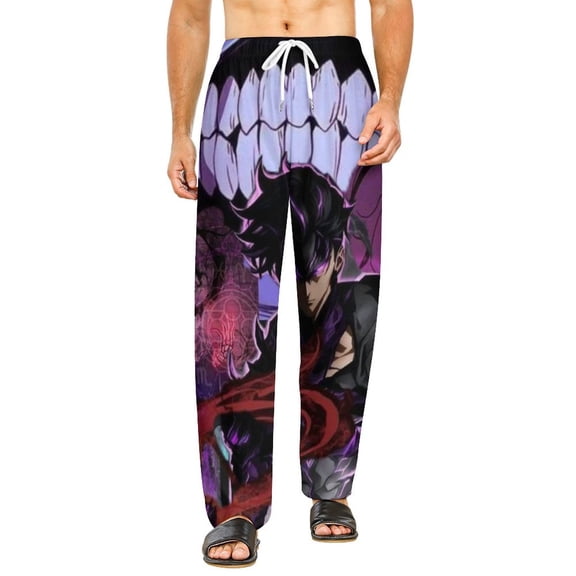 Solo Leveling Pajamas Pants 3D Printing Wide Leg PJ Pant Loungewear Casual Comfy Sleepwear Lounge Pants for Men WomenS