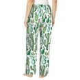 thumbnail image 3 of Naloa Cactus Plants1 Print Women’s Ultra-Soft Comfy Pajama Lounge Pants with Pockets & Drawstring, 3 of 8
