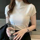 thumbnail image 3 of Blusa informal De punto para Mujer, Top De Moda, color liso, cuello alto, 8622, 3 of 4