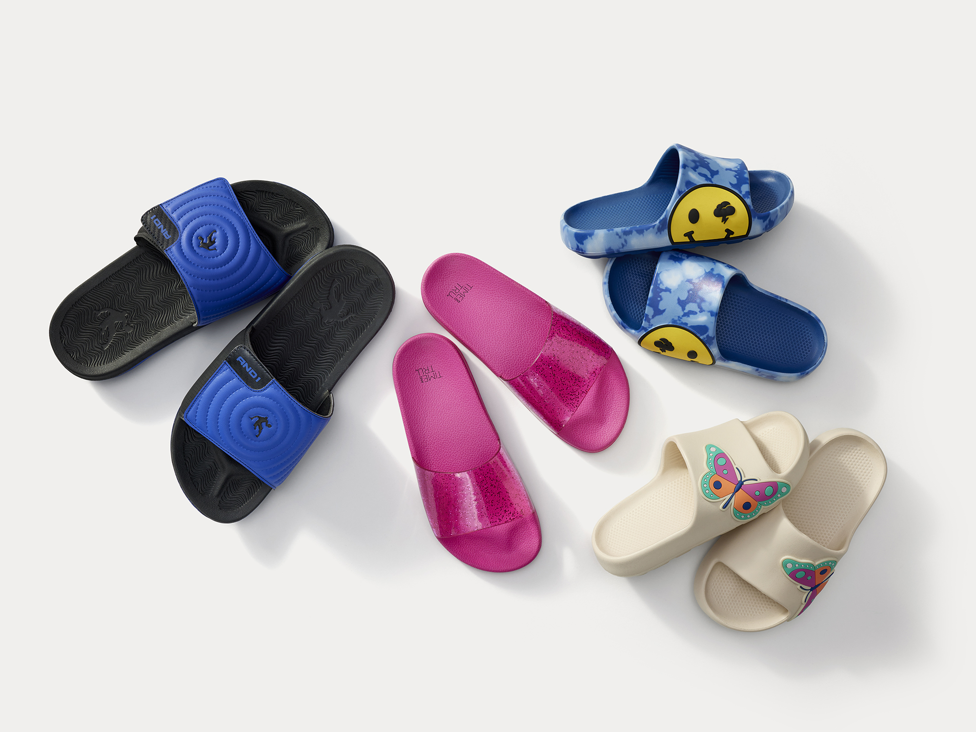 AND1 Men’s Athletic Adjustable Swirl Slide Sandals - Walmart.com