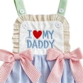 thumbnail image 3 of YDFCWXW Baby Girl Summer Clothes Bubble Romper Embroidery Ruffle Sleeve Smocked Bodysuit Cute Piece Outfit (Blue, 6-12 Months）, 3 of 6