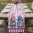 thumbnail image 4 of 4th of July Table Runner 90 Inches, USA Flag Gnomes Independence Day Blue Red Bed Runner Dresser Scarves Tabletop for Indoor Outdoor Parties/Ceremony/Banquet, 13" x 90", 4 of 9