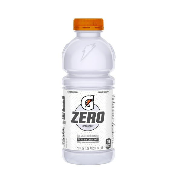 Gatorade G Zero Sugar Thirst Quencher Glacier Cherry Sports Drink, 20 fl oz, 12 Pack Bottles