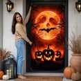 thumbnail image 7 of OCCOA Halloween Door Cover Scary Jack-O-Lantern Skull Hanging Decor for Front Door Porch Entryway Wall Haunted House Halloween Party Gift, A, 7 of 7