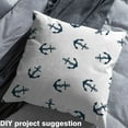 thumbnail image 2 of Castle Fairy Vintage Anchor Fabric by the Yard 10 Yards, Nautical Adventure Home Decor Fabric by the Yard, White Navy Blue Sewing Fabric, 2 of 6