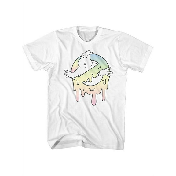 Real Ghostbusters Pastel Slime White Adult T-Shirt Tee