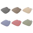 thumbnail image 2 of Chair Linen Cushion Memory Foam Breathable Sofa Seat Mat with Ties Machine Washable Cover Stool Backrest Pad Home Blue, 2 of 8
