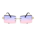 thumbnail image 3 of Gafas de sin borde de lentes de modernos para la playa de compras de viajes de viaje al aire libre Toppurple bottompink, 3 of 8