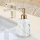 thumbnail image 5 of Dispensador de jabón con diseño de mármol, botella de loción de 300 ml, accesorios de baño, blanco, 5 of 9