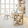 thumbnail image 4 of Ada Home Decor Furniture 4 Tier White Oak Briscoe Modern Desk, 4 of 8