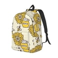 thumbnail image 2 of Daiia Cartoon Honey Pot Bee Sunflower Vintage Canvas Backpack for Men and Women ,Hiking Backpack,Travel Laptop Bag for School,Large Capacity Backpack, 2 of 8