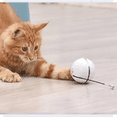 thumbnail image 3 of Juguete para gatos, bola autogiratoria de 360 grados con luces LED, juguete interactivo eléctrico recargable por USB, pelota para gatos para mascotas, perros y gatitos, 3 of 5