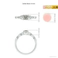 thumbnail image 4 of ANGARA Natural Princess-Cut Diamond Celtic Knot Ring in 14K White Gold for Women (Size-4.4mm| Color-K| Clarity-I3) | April Birthstone, Anniversary, Jewelry Gift for Women | Natural Diamond Ring, 4 of 8