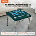 thumbnail image 2 of VEVOR Mahjong Table with Mahjong Tiles Set,Fold-in-Half 4 Player Card Table with 144PCS Majiang Tiles and 3 Dice,Portable Bi-Folding Domino Table with Wear-Resistant Green Tabletop & Carrying Handle, 2 of 9