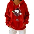 thumbnail image 2 of Roncen Christmas Fleece Hoodies for Women Fuzzy Oversized Hoodie with Pockets Casual Pullover Hooded, 2 of 7