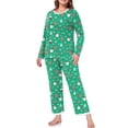 thumbnail image 3 of Cueply Christmas Womens Plus Size Pajamas Long Sleeve Pjs Sets Loungewear Sleepwear 1X-4X, 3 of 4