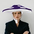 thumbnail image 4 of BESTYASH Sombrero Disfraz Seta Morado Con Kawaii Y Correa Para Uso En Festivales Y, 4 of 7