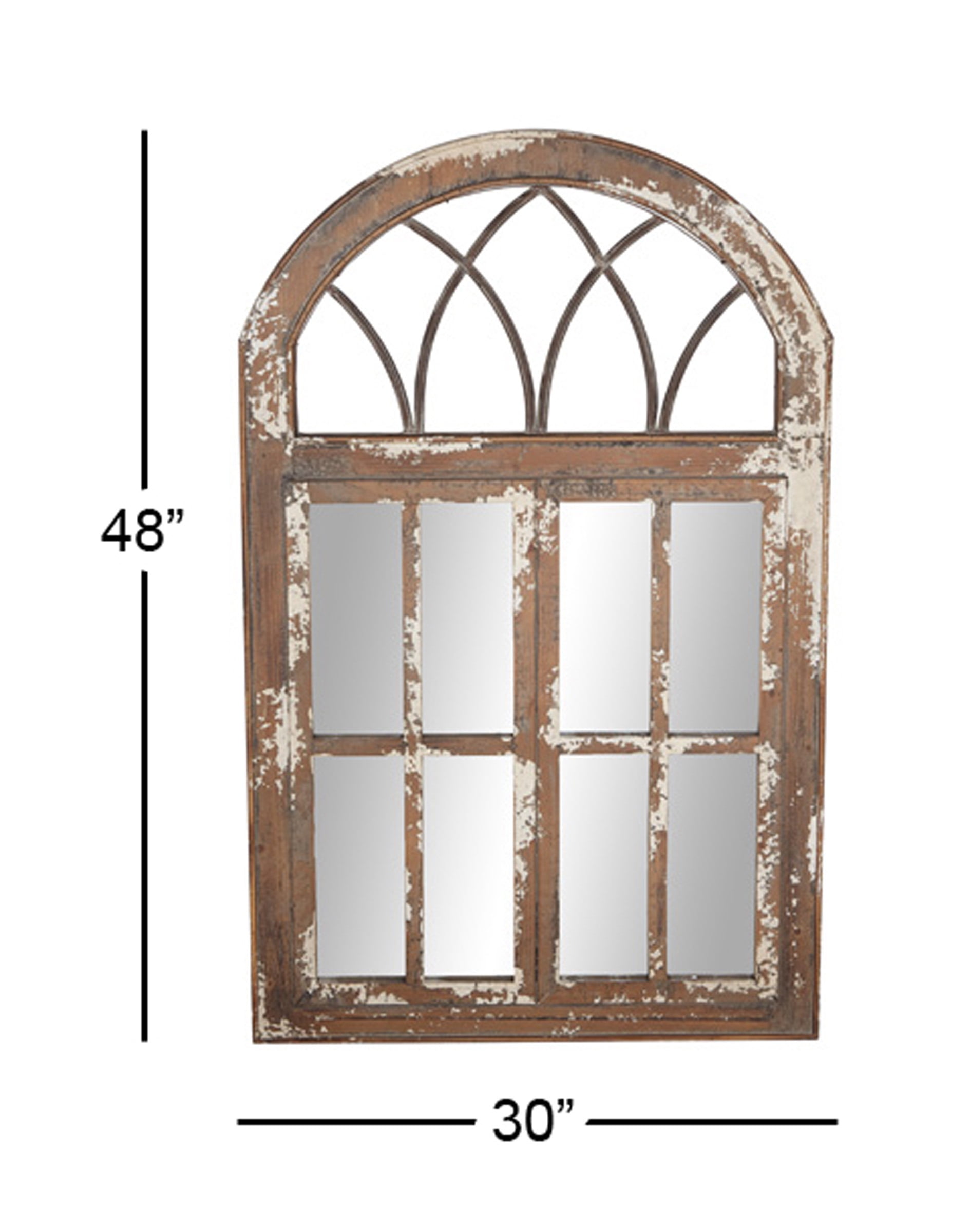 Decmode Farmhouse 48 X 30 Inch Metal And Wood Windowpane Wall Mirror Decmode Farmhouse 48 X 30 Inch Metal And Wood Windowpane Wall Mirror Com