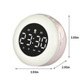 thumbnail image 3 of COFEST Led Electronic Bedroom Alarm Clock 12/24 Hours Alarm Calendar Temperature Adjustable Brightness Colorful Big Screen Desk Clock White, 3 of 9