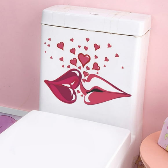 EGNMCR Valentine's Day Window Decoration Stickers PVC Self Adhesive Love Lips Festival Wall Stickers Self Adhesive Festival Stickers