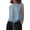 Blue, variant on Women's Double Layer Sleeveless Cotton Linen Top Casual Layering