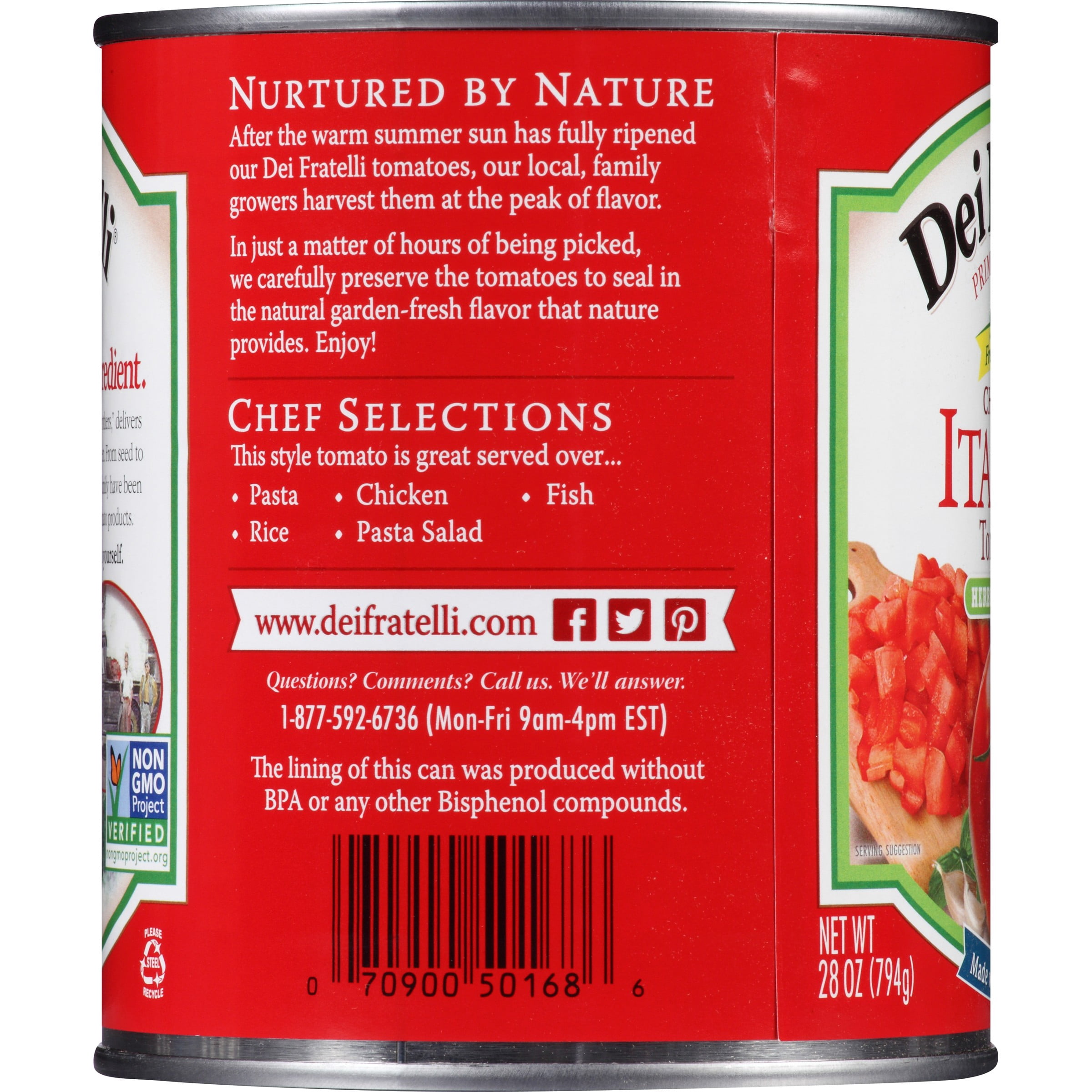 (2 pack) Hirzel Canning  & Farms Dei Fratelli  Tomatoes, Herbs & Olive Oil, 28 oz