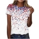 thumbnail image 1 of Tops de Ajuste Suelto para las Mujeres Impreso de Manga Corta Cuello Redondo Superior Luz Suave Tela Transpirable para el Uso Diario Tops Cortos para las Mujeres, 1 of 5