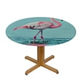 thumbnail image 3 of Orinice Flamingo Round Table Cover Stain Resistant Washable Indoor Outdoor Tablecloth Kitchen Dining Wedding Parties Table Cloth 100% Polyester Fiber 38-42, 3 of 8