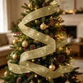 thumbnail image 6 of BSJJY 354" Gold Sparkly Christmas Ribbon, Elegant Glitter Finish with Durable Plastic Material, Easy to Shape and Tie, Great for Gift Packaging, Wreath Embellishment, or Holiday Table Decor, 6 of 6