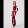 thumbnail image 4 of Tops Deportivos de Larga para Mujer, Camiseta Deportiva Ajustada Y2K para Gimnasio, Conjuntos de Otoño 2025 con Bloques de Color A Encore Rojo S, 4 of 8