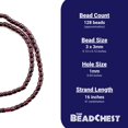 thumbnail image 4 of The Bead Chest Tiny Cylindrical Garnet Beads (3mm), 4 of 4