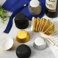 thumbnail image 4 of ZJQYDS 450Pcs Graduation Foil Cupcake Liners Black Gold Silver Cupcake Wrappers Foil Metallic Muffin Liners Baking Cups for Graduation Birthday New Year Party Decorations Supplies, 4 of 14