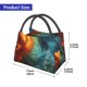thumbnail image 2 of Disketp Red And Blue Fire Peacock Bolsa Térmica Estampada, Bolsa Térmica Aislante para Almuerzo, Playa y Campamento, 2 of 6