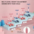 thumbnail image 5 of 2-in-1 Kids Scooter Foldable Seat Light 3 Wheel Adjustable Folding Bar Blue/Pink, 5 of 18