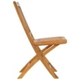 thumbnail image 2 of Teak Wood Santa Barbara Folding Outdoor Patio Dining Side Chair, A-Grade Teak Wood (set of 2), 2 of 5