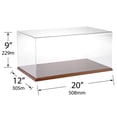 thumbnail image 2 of Plymor Clear Acrylic Display Case with Hardwood Base, 20" W x 12" D x 9" H, 2 of 3