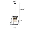 thumbnail image 5 of CHLOE Lighting IRONCLAD Industrial 4 Light Matt Black and Gold Trapezoid Ceiling Pendant 15" Wide, 5 of 5