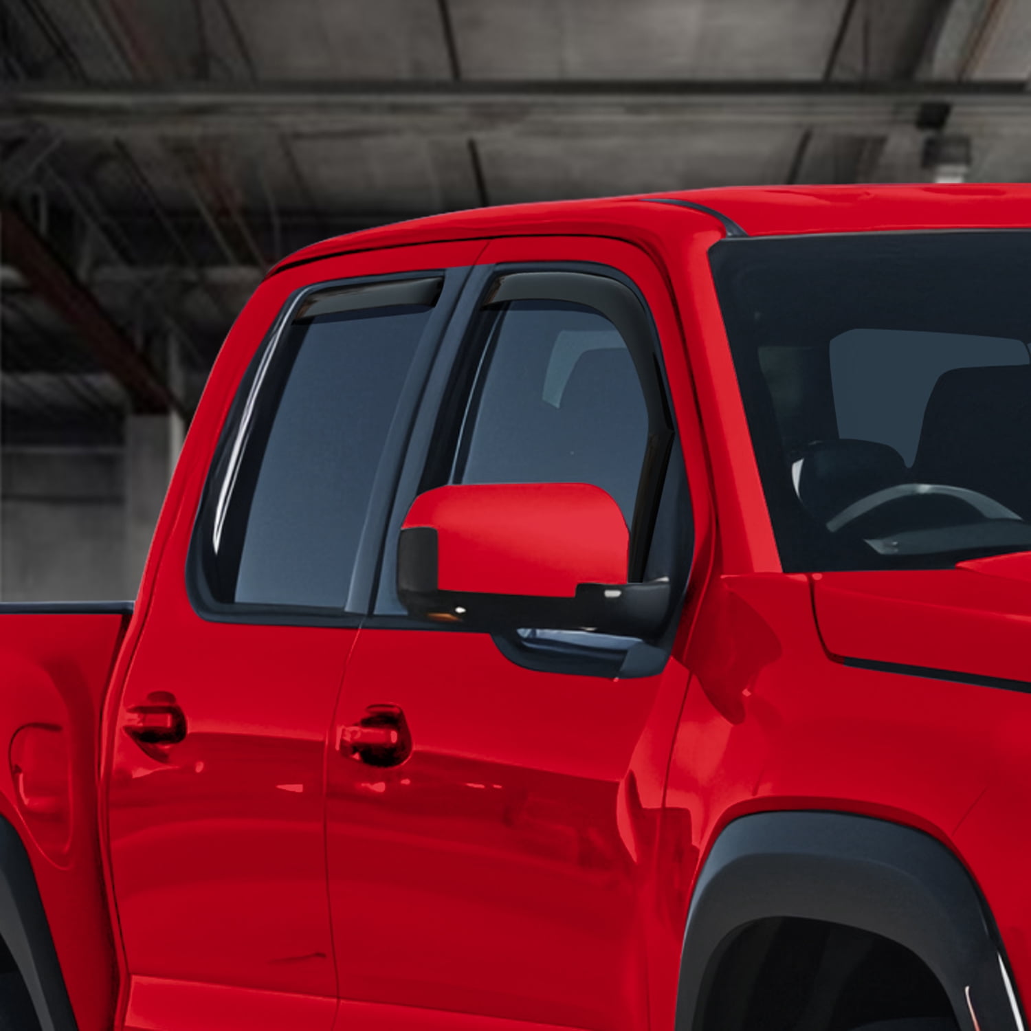 Voron Glass In-Channel Extra Durable Rain Guards for Nissan Frontier 2022-2026 Crew Cab, Window Deflectors, Vent Window Visors, 4 Pieces - 200457