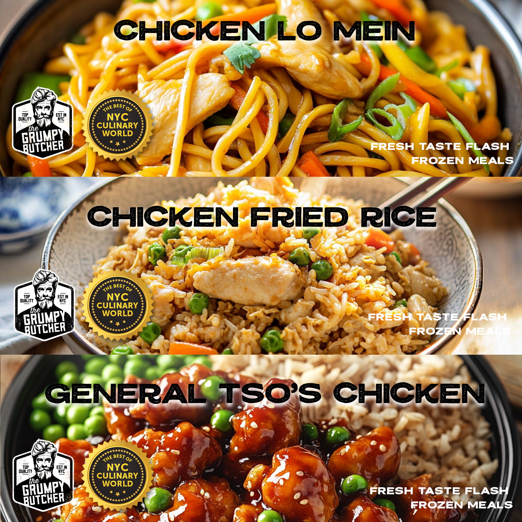 Grumpy Butcher Premium Asian Meals Set, 6 ct, 10 oz bowl