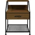 thumbnail image 2 of Buró Con Balda Comoda Houzer Mesa Mueble Noche 1 Cajon Moderno Café Acabado Mate Color Café oscuro, 2 of 6