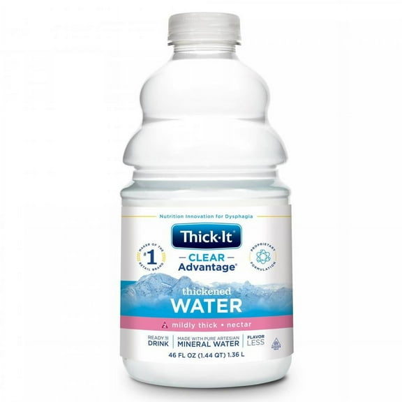 Thick-It Clear Advantage Nectar Consistency Thickened Water, 46 oz. Bottle (Case of 4)